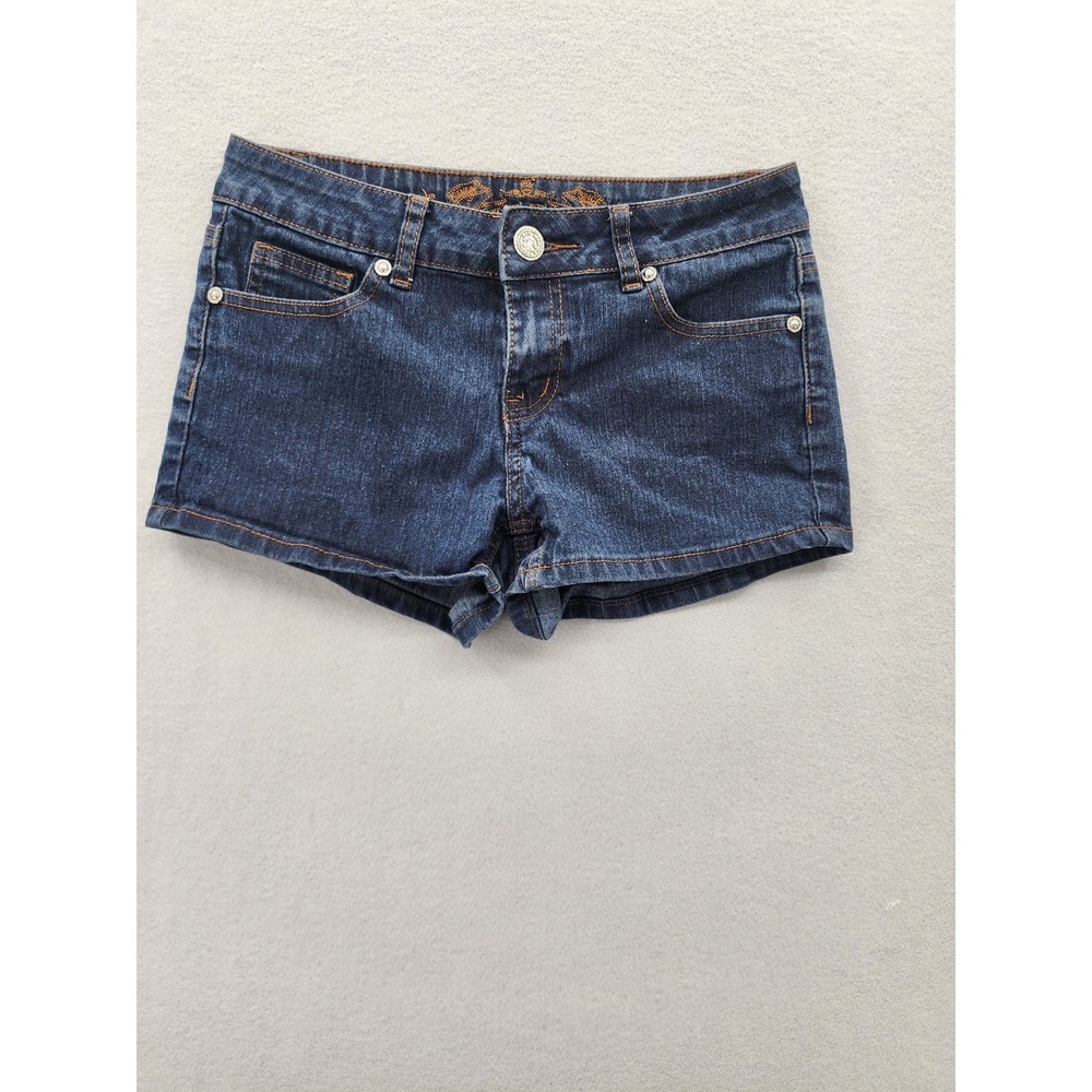 Wax Jean Dark Wash Denim Shorts Womens Small Stretch Mini Jean Shorts 90300